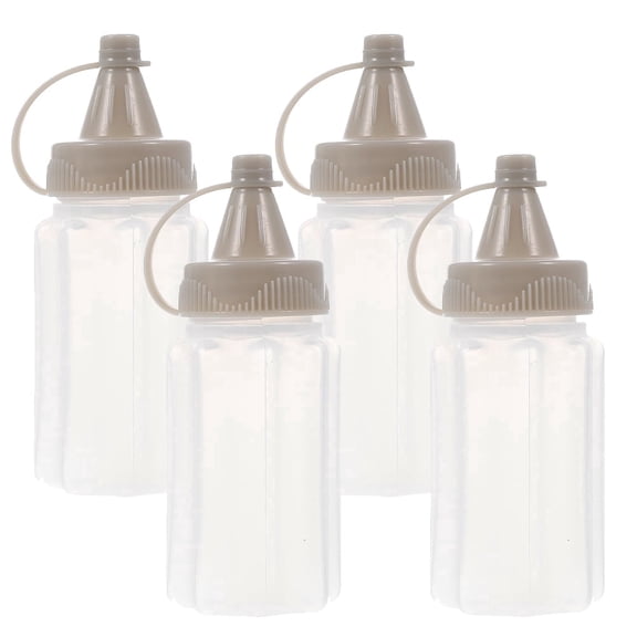4 Pcs Condiment Container Syrup Dispenser Mini Sauce Squeeze Bottle