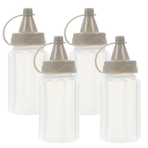 4 Pcs Condiment Container Syrup Dispenser Mini Sauce Squeeze Bottle