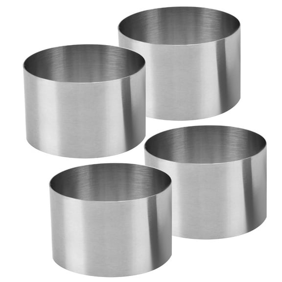4 Pcs Cookie Rings Molds for Cooking Stainless Steel Mousse