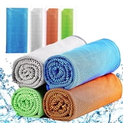 SONQUEEN 4 Pcs Cooling Towels,40"x12" Yaga Towel Cool Sweat Towels,Cooling Towels for Neck and Face,Workout Towels