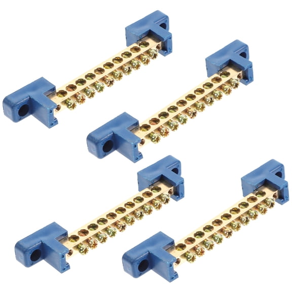 ifundom 4-Pack Terminal Distribution Block Bus Bar with Plastic Insulation Multi-Use Electrical Connector