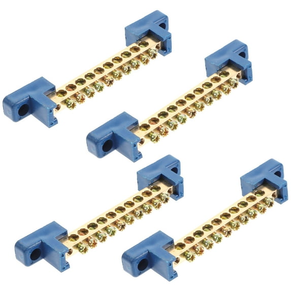ifundom 4-Pack Terminal Distribution Block Bus Bar with Plastic Insulation Multi-Use Electrical Connector