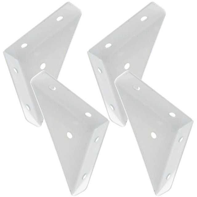4 Pcs Corner Protector Kitchen Metal Shelves Braces Brackets Shelf Mounting Triangle