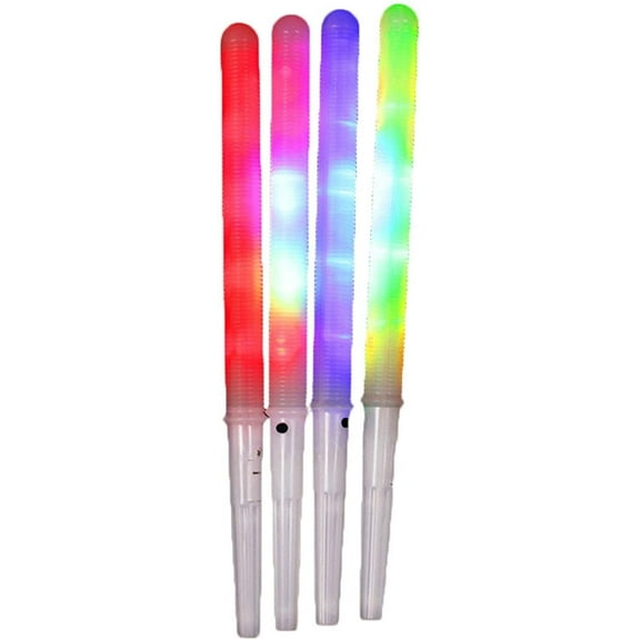 4 Pcs Cotton Candy Cones, Multi Mode Flashing Glow Candy Sticks Reusable Colorful Candy Glow Stick Bulk for All Type Cotton Candy Machine