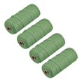 thumbnail image 1 of 4 Pcs Cotton Rope 4 Strand Twisted Braided Rope Cord, Avocado Green 100m/109 Yard 3mm Dia for Wall Hanging Plant Hanger, 1 of 7