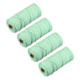 thumbnail image 1 of 4 Pcs Cotton Rope 4 Strand Twisted Braided Rope Cord, Matcha Green 100m/109 Yard 3mm Dia for Wall Hanging Plant Hanger, 1 of 7