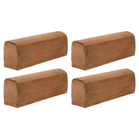 4 Pcs Couch Sofa Armrest Covers for Chair Sofa Arm, Camel