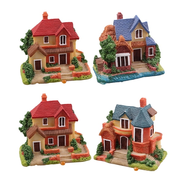 4 Pcs Mini Pots Micro Scene Ornaments Home Decor Miniature House Model 8.8X5.5CM