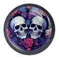 thumbnail image 1 of 4 Pcs Couple Skulls Knobs for Kitchen Cabinet Cupboard Dresser Bookcase Drawer Pulls Handles Round Home Decor, 1 of 8