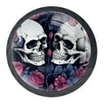 thumbnail image 1 of 4 Pcs Couple Skulls Knobs for Kitchen Cabinet Cupboard Dresser Bookcase Drawer Pulls Handles Round Home Decor, 1 of 8