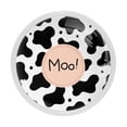 thumbnail image 1 of 4 Pcs Cow Black Moo Knobs for Kitchen Cabinet Cupboard Dresser Bookcase Drawer Pulls Handles Round Home Decor, 1 of 5