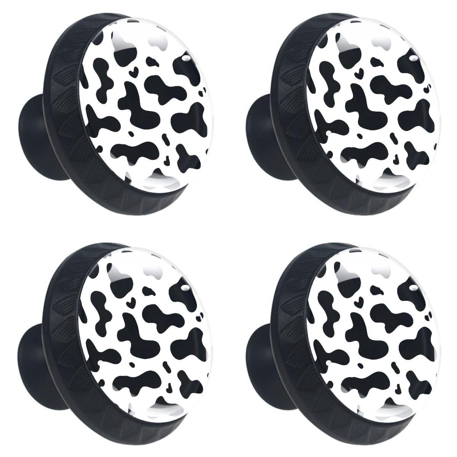4 Pcs Cow Print Knobs for Kitchen Cabinet Cupboard Dresser Bookcase ...