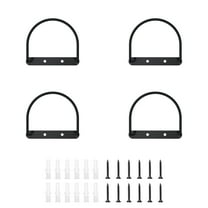 4 Pcs Cowboy Hat Rack for Wall Iron Cowboy Hat Holder Wall Mounted Cowboy Hat Hanger Space Saving Western Cowboy Hat Rack Decorative Hat Hooks for Display Black