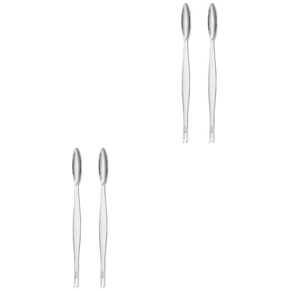 4 Pcs Stainless Steel Crab Forks Seafood Fork Picks Multifunctional Household Crab Tools for Shellfish and Crab Eating