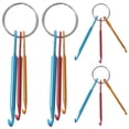 thumbnail image 1 of 4 Pcs Crochet Keychain Sweater Braid Needle Hooks for Knitting Needles Daily Use Tool Crocheting, 1 of 6
