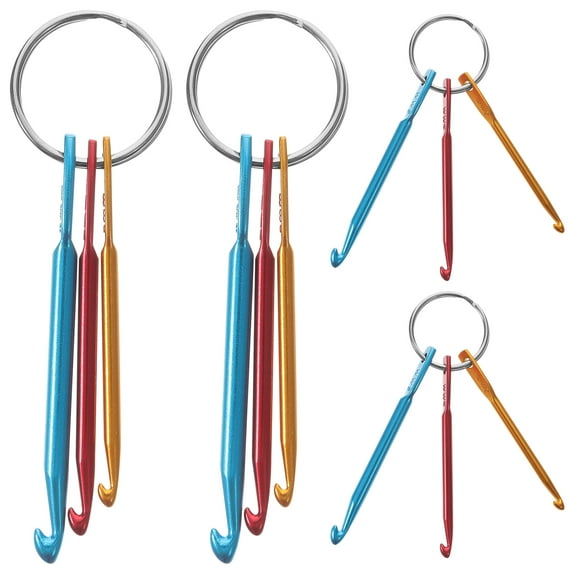 4 Pcs Crochet Keychain Sweater Braid Needle Hooks for Knitting Needles Daily Use Tool Crocheting