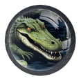 thumbnail image 1 of 4 Pcs Crocodile Knobs for Kitchen Cabinet Cupboard Dresser Bookcase Drawer Pulls Handles Round Home Decor, 1 of 8