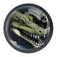 thumbnail image 1 of 4 Pcs Crocodile Knobs for Kitchen Cabinet Cupboard Dresser Bookcase Drawer Pulls Handles Round Home Decor, 1 of 8