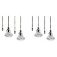 thumbnail image 1 of 4 Pcs Crystal Pull Chains Ceiling Fan Chain Extension Pendant 50cm Extender Ornament, 1 of 10