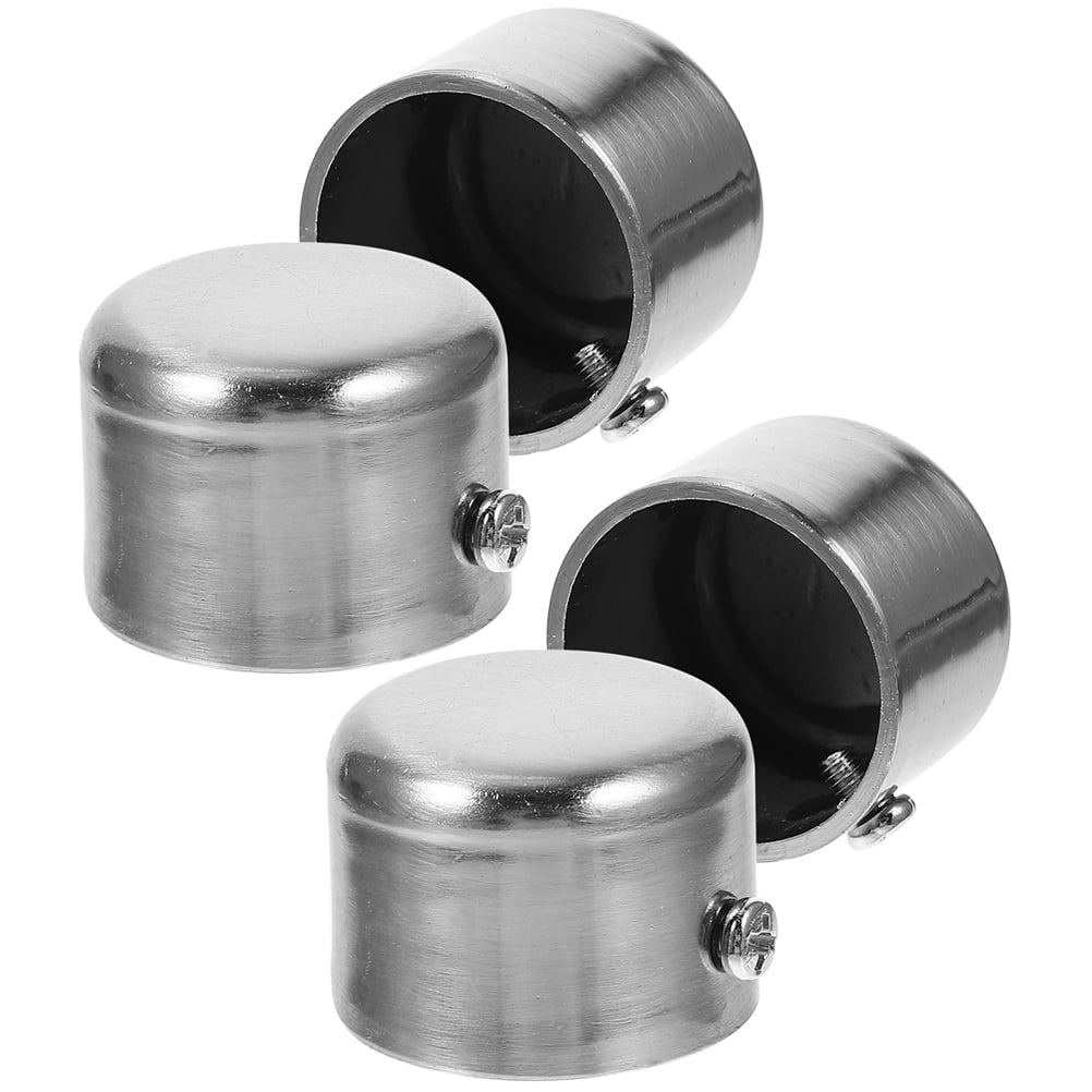 4 Pcs Curtain Rod Finials for Rods End Caps Plug Retro Curtains Roman