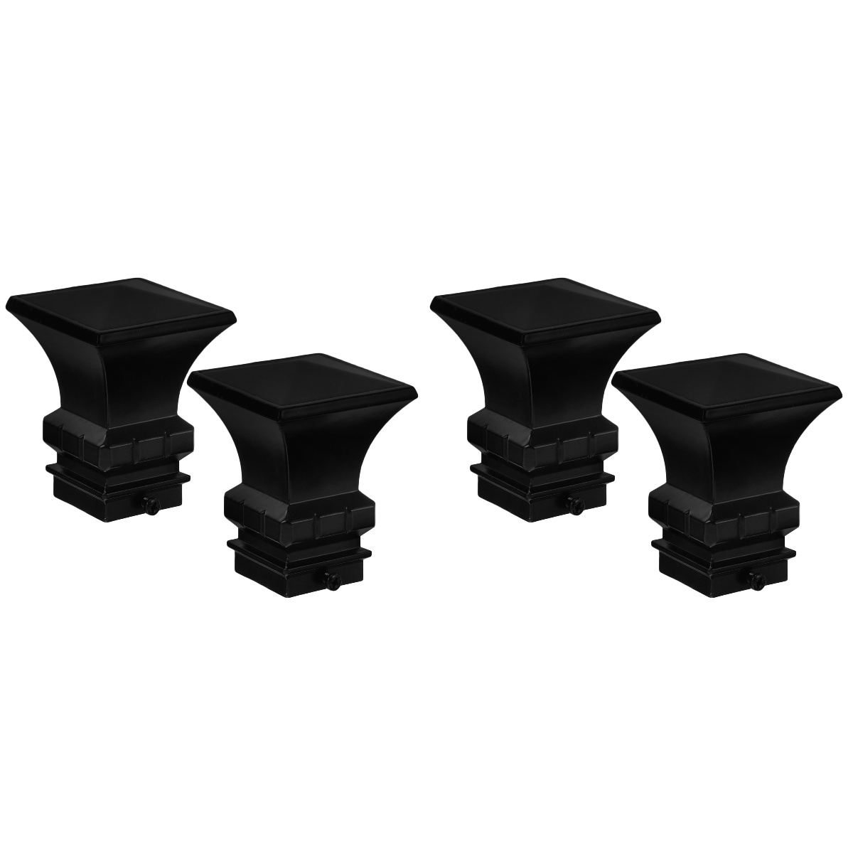 4 Pcs Curtain Rod Head Drapes Finials for Rods Curtain Rod End Cap