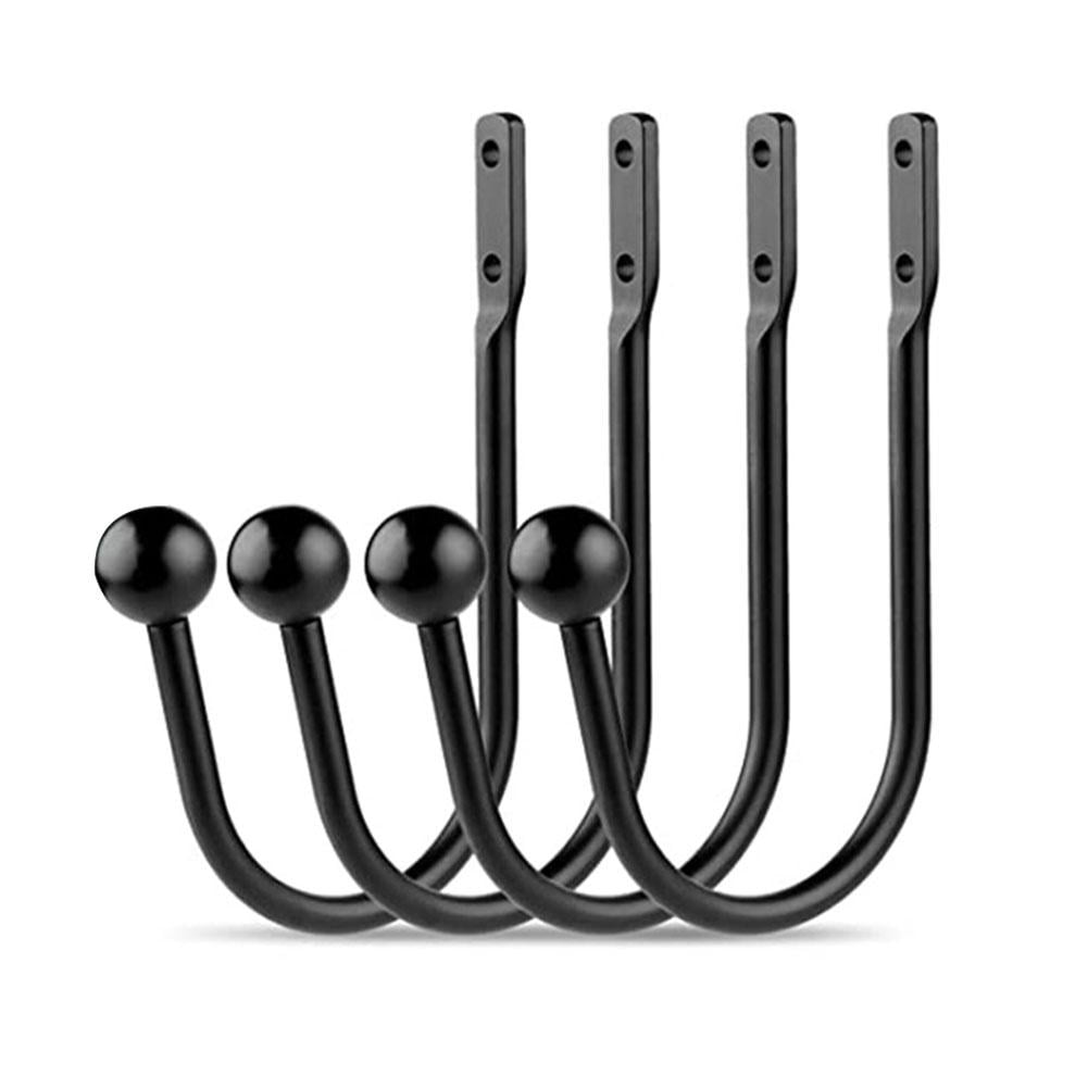 4Pack Curtain Tiebacks Aluminum Alloy Spring Design Curtain Holdback