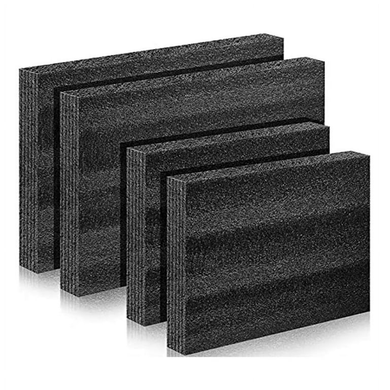 4 Pcs Customizable Polyethylene Foam Packing Foam Inserts for Cases Tool  Foam Black Foam Sheet for Packaging and Crafts 