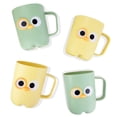 thumbnail image 1 of 4 Pcs Cute Cartoon Bathroom Tumbler Cups, Plastic Household Drinking Cups, Dishwasher Safe Water Mugs for Kids Couples Friends Gift (4 Large), 1 of 10