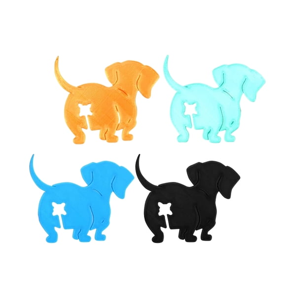 4 Pcs Cute Pet Butt Bread Clip, Reusable Bread Bag Clips, Funny Animal Shape Tool Accessories, Keep Your FoodFresh Longer (Dog)