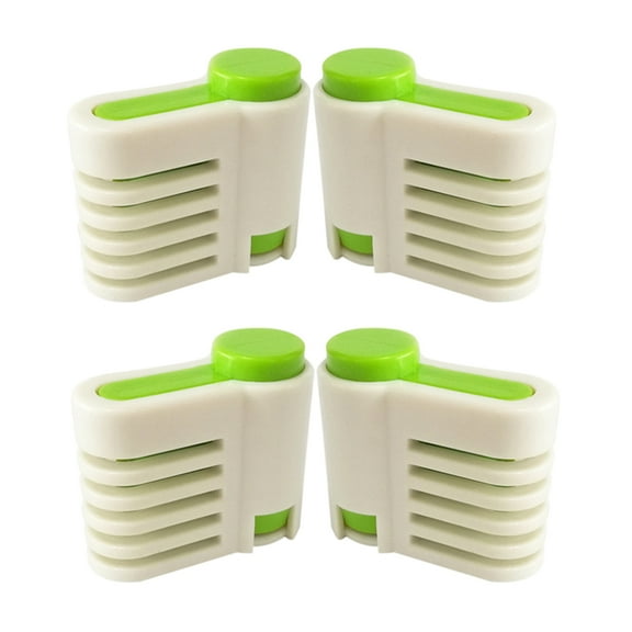 4 Pcs DIY Cake Slicer Adjustable 5 Layers Leveler Slicer Cutting Fixator Guide Tool Stratification Auxiliary Cake Slicing Leveler Bread Slice Even Cake Slicing Leveler (Green)
