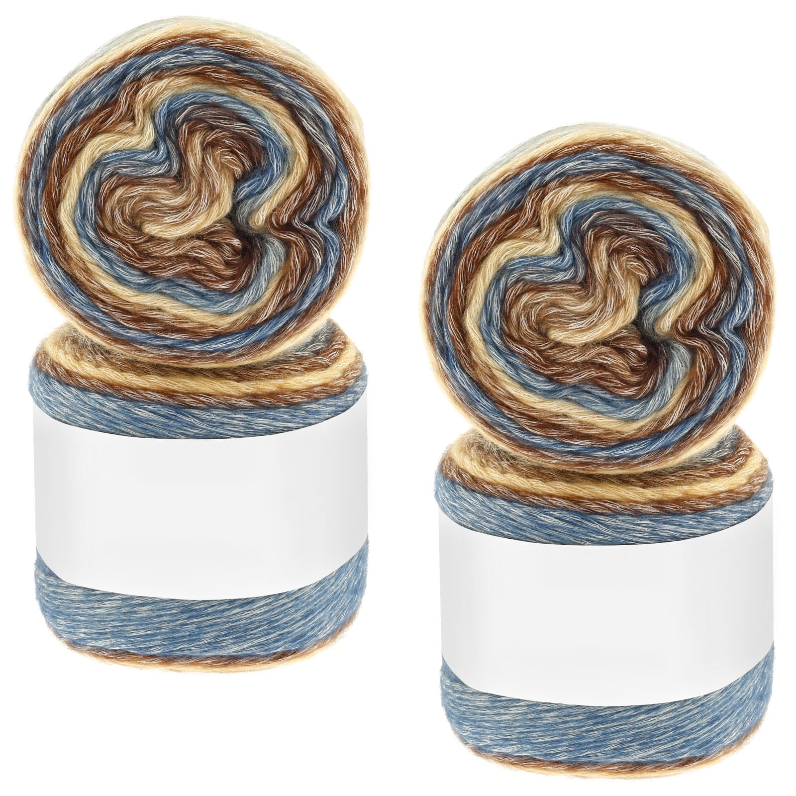 4 Pcs DIY Flexible Ombre Yarn for Knitting Colorful Soft Cotton Gradient Cake Yarn for Making Blanket Scarf Shawl Sweater