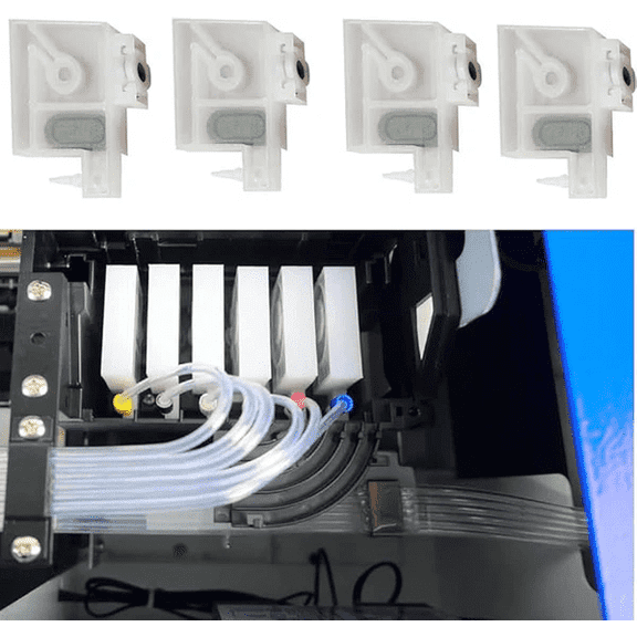 4 Pcs DTF Ink Dampers for A3 DTF Printer, Ink Cartridges for R1390,L1800, R2000 Printhead DTF Printer