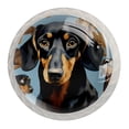 thumbnail image 1 of 4 Pcs Dachshund Knobs for Kitchen Cabinet Cupboard Dresser Bookcase Drawer Pulls Handles Round Home Decor, 1 of 8