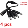 thumbnail image 1 of 4 Pcs Dc 1 To 4 Power Splitter Cable Cord For Cctv Camera, 1 Female To 4 Male, 1 of 1