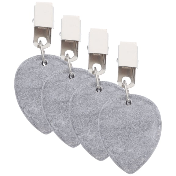 NIAIZEK Set of 4 Reusable Black Marble Tablecloth Weights Clips, Compact Design for Outdoor Picnic, Home, Parties, Restaurant, Buffet, Wedding