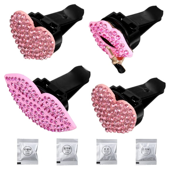 4 Pcs Decorative Aromatherapy Clip for Car Air Conditioning Outlet Freshener Cute Accessories Diffuser Cars Auto Essential Oil Perfume Clips Vent Miss