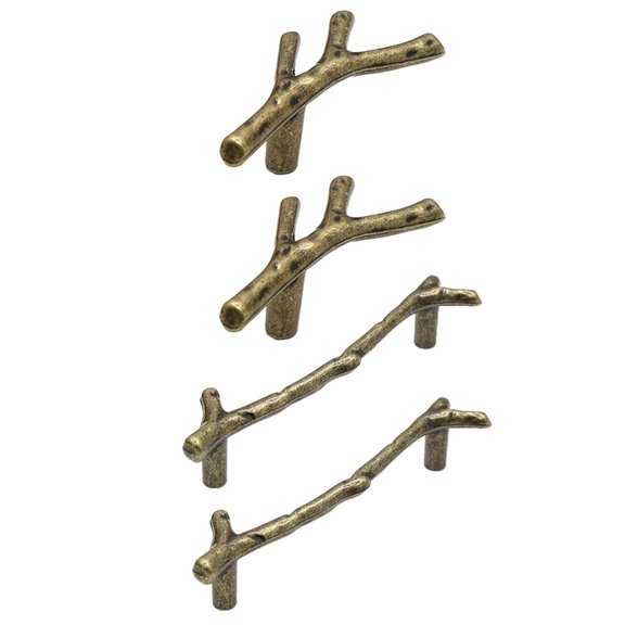 4Pcs Branch Style Handles Decorative Cabinet Knobs Home Accessories
