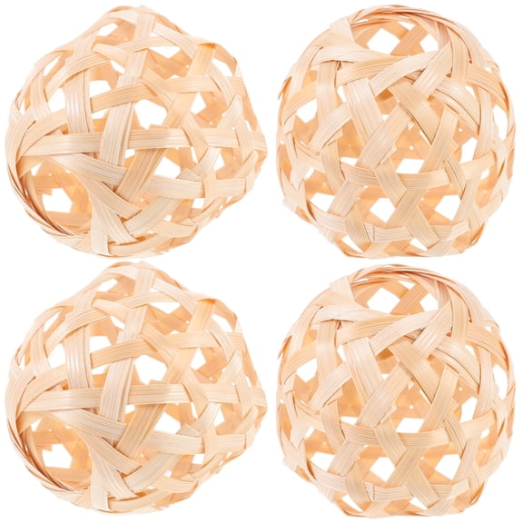 4 Pcs Decorative Home Accessories Lob Balls Hand-woven Craft