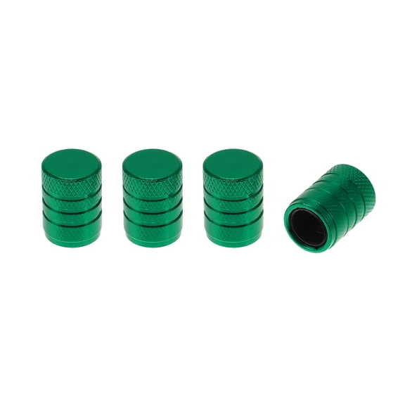 4 Pcs Decorative Tire Valve Stem Caps 17mm Tyre Valve Dust Covers for Most Cars Truck Green Aluminum Alloy Plastic
