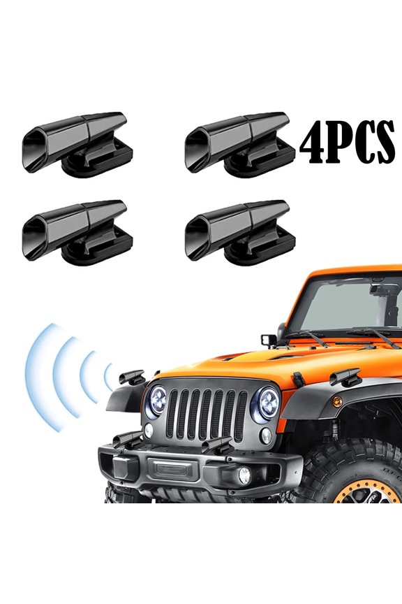 4 Pcs Deer Whistles Deer Warning Devices with Waterproof Adhesive Tapes for Car/Truck/Vehicle/Motorcycle(4)