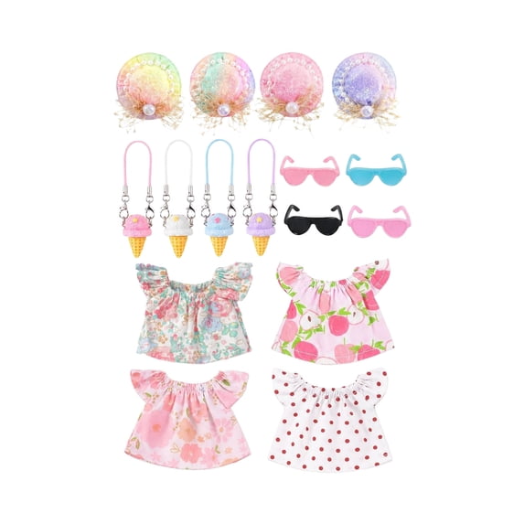 4 Pcs Desk Goose Outfits,7 Inch Desk Goose Clothes Accessories Include Clothes Hat & Tote Accessories Four of Each,12 Pieces of Accessories Match Freely
