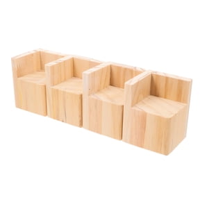 4 Pcs Desk Risers for Desk Legs Rectangle Bed Risers Bed Lifts Increase Legs Khaki 8.10X6.30X6.30CM