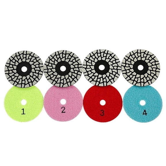 4 Pcs Diamond Dry Polishing Pad 4inch Buffing Wheel For Granite Marble Quartz Stone Polishing Grinding Tools Accessories