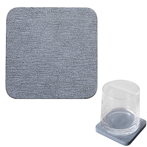 4 Pcs Diatomite Mat Set, Diatomaceous Earth Tray, Diatomite Drink Coasters, Water Absorbing Stone, 3.14 Inch Square Fast Drying Soap Saver Dish for Bathroom and Kitchen