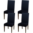 thumbnail image 1 of 4 Pcs Dining Chair Slipcover, High Stretch Removable Washable Chair Seat Protector Cover for Home Party Hotel Wedding Ceremony, 1 of 6
