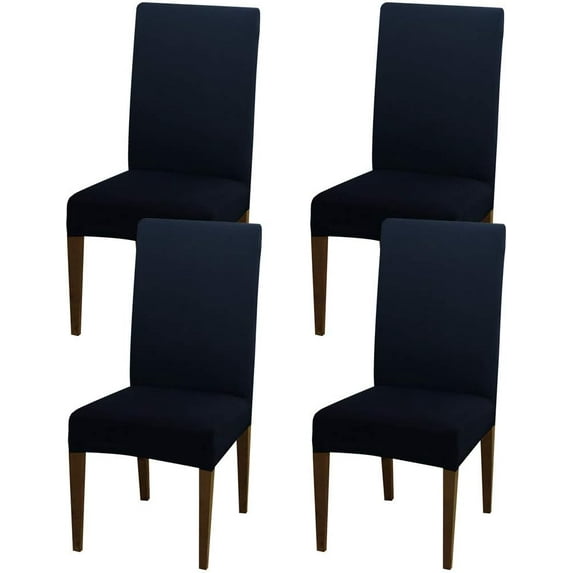 4 Pcs Dining Chair Slipcover, High Stretch Removable Washable Chair Seat Protector Cover for Home Party Hotel Wedding Ceremony