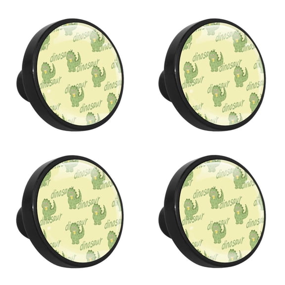 4 Pcs Dinosaur Knobs for Kitchen Cabinet Cupboard Dresser Bookcase Drawer Pulls Handles Round Home Decor