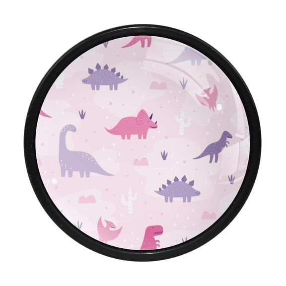 4 Pcs Dinosaur Knobs for Kitchen Cabinet Cupboard Dresser Bookcase Drawer Pulls Handles Round Home Decor
