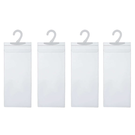 4 Pcs Disability Slogan Hanging Bags, Clear Handicap Placard Holder for Car Rear View Mirror Mount, 11.5x5 Inch Tag Storage Pouch with Hook