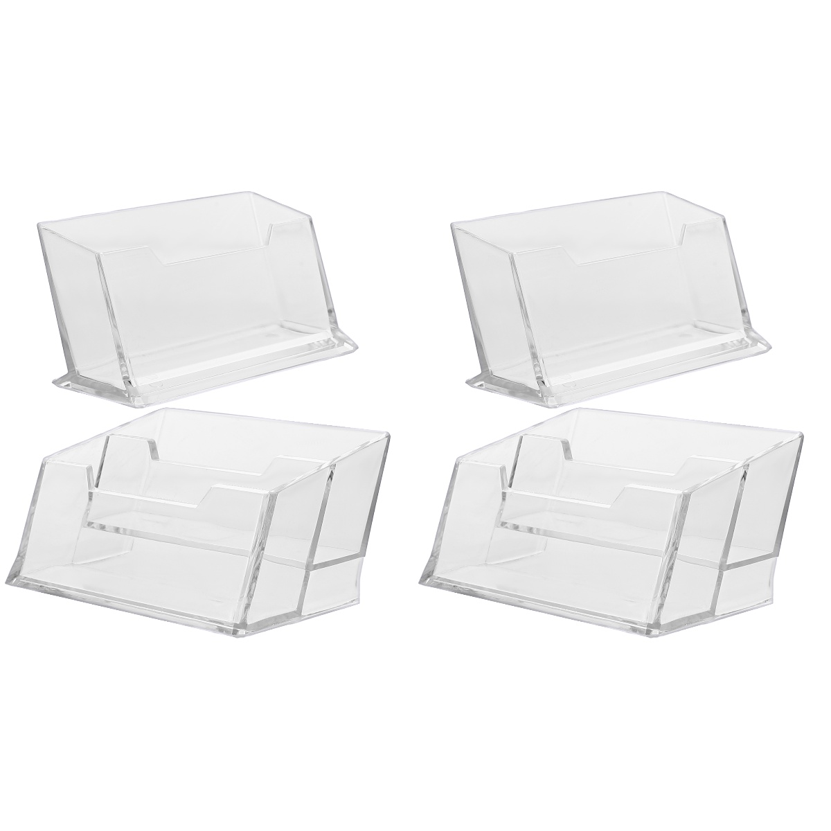 Shelf Card Examples 4 Pcs Display Shelf Shelves Office Decor Countertop Business Card Stand ...